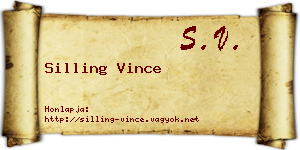 Silling Vince névjegykártya
